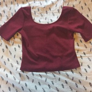 Maroon crop top